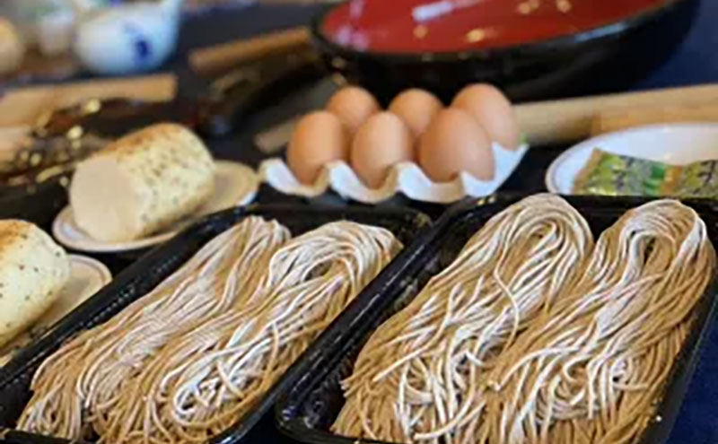 【皿そば文楽】 特製生そば 6人前（420g×2） 国産 そば粉