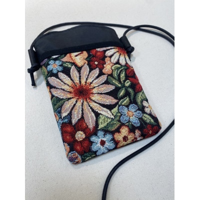 ゴブラン織りの外ポケット付き、とにかくかる〜い携帯ポシェット【配送不可地域：沖縄県】【1453605】