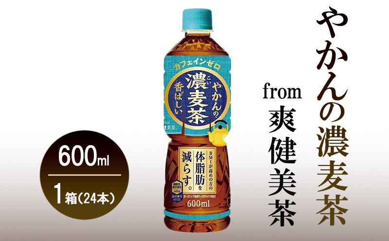 機能性表示食品 やかんの濃麦茶 from 爽健美茶 600ml 1ケース 24本 セット 詰め合わせ ペットボトル