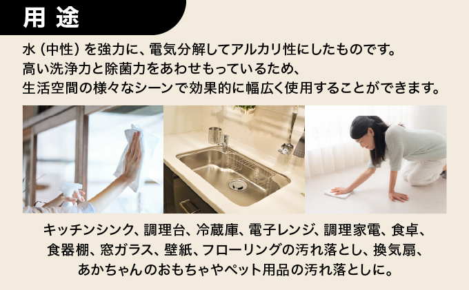 強力アルカリ電解水 13.1ＰＨ 10リットル[除菌  洗浄 消臭 掃除 大掃除 住宅用洗浄剤]