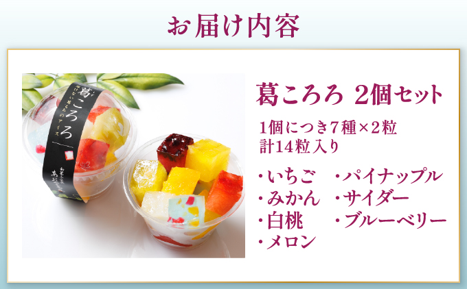 葛ころろ2個セット | 和風アイス 和菓子 アイス フルーツ スイーツ 菓子 デザート お土産 芦屋市 芦屋 ギフト 贈り物 お祝い 誕生日