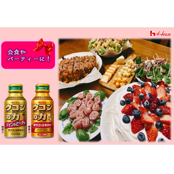 ハウスウェルネスフーズ ウコンの力 パイン＆ピーチ味 A 100ml ボトル缶 1セット（ 30本 ）　飲料 ドリンク ウコンの力 ウコン ウコンエキスドリンク 飲み会 お酒 二日酔い 兵庫県 伊丹市