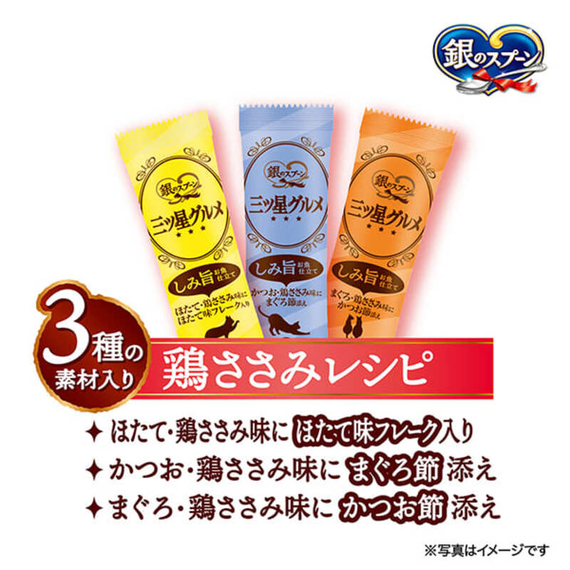 銀のスプーン 三ツ星グルメ しみ旨 お魚仕立て 3種の素材入り 鶏ささみレシピ 160g×14箱