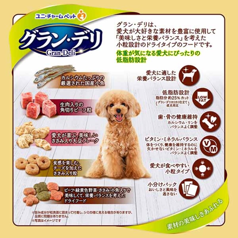 グラン・デリ カリカリ仕立て 成犬用 低脂肪 味わいビーフ入りセレクト 1.6kg×2袋