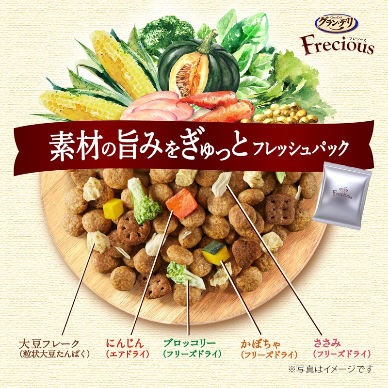 グラン・デリ フレシャス 13歳以上用 チキン＆ビーフ入り 2kg×2袋 ペットフード