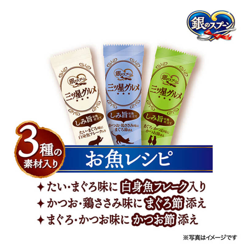 銀のスプーン 三ツ星グルメ しみ旨 お魚仕立て 3種の素材入り お魚レシピ 160g×14箱 ペットフード キャットフード 猫のごはん 猫用フード 猫 ペット 小分け 個包装 ドライ ユニ・チャーム ペット ユニ・ケアー