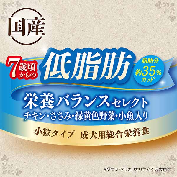 グラン・デリ カリカリ仕立て 7歳頃からの低脂肪 栄養バランスセレクト 1.6kg×2袋