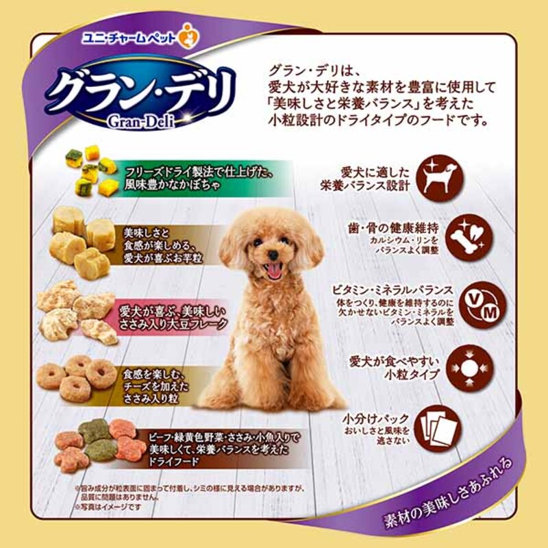 グラン・デリ カリカリ仕立て 成犬用 彩り野菜入りセレクト 1.6kg×4袋 ペットフード ドッグフード 犬のごはん 犬用フード 犬 ペット ドライ ユニ・チャーム ペット ユニ・ケアー