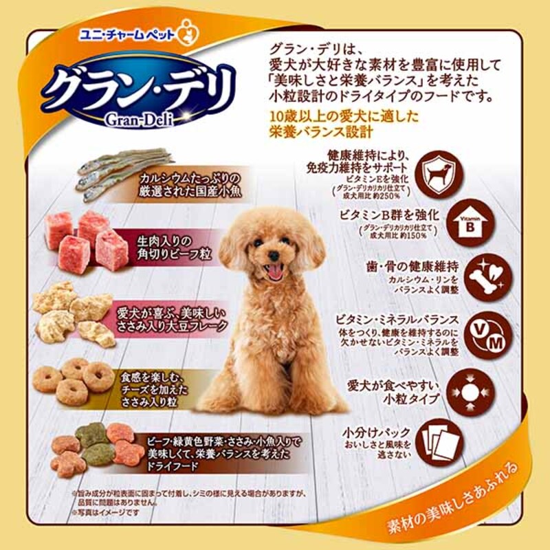 グラン・デリ カリカリ仕立て 10歳以上用 栄養バランスセレクト 1.55kg×4袋 ペットフード ドッグフード 犬のごはん 犬用フード 犬 ペット ドライ ユニ・チャーム ペット ユニ・ケアー