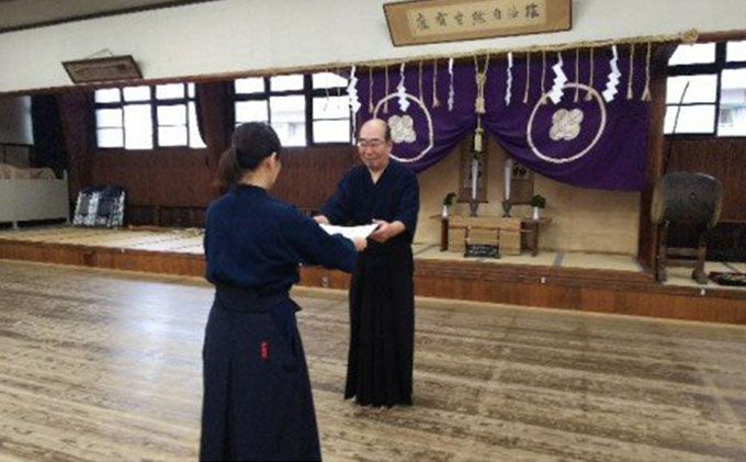 修武館で体験　剣道　6ヶ月体験入館