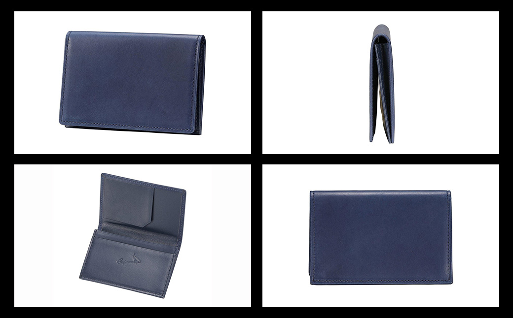 豊岡財布 craftsmanship AI（藍）Card Case CW013 勝色 / 名刺入れ メンズ レディース カードケース カード入れ 牛皮革 本革 高級 おしゃれ ビジネス 本藍染め ネイビー
