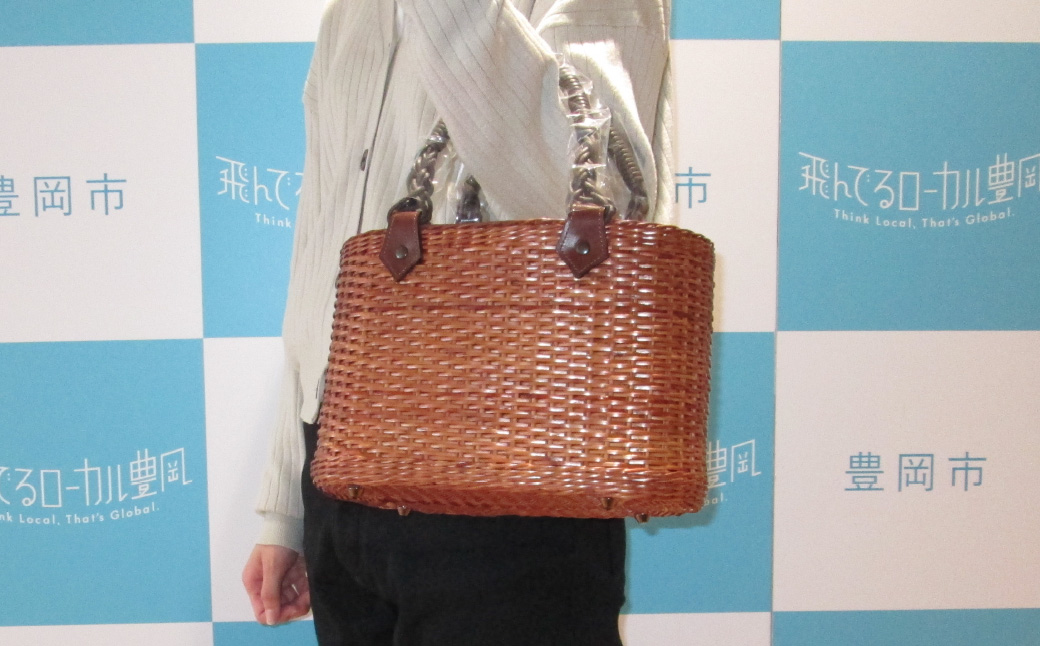 かごバッグ 柳かご（小） / 籠バッグ 豊岡 杞柳細工 伝統工芸士作 伝統工芸品 柳染め かご バッグ カバン 自家栽培 柳 天然素材 高級 おしゃれ 和テイスト 大人 手作り ハンドメイド 日本製 レディース