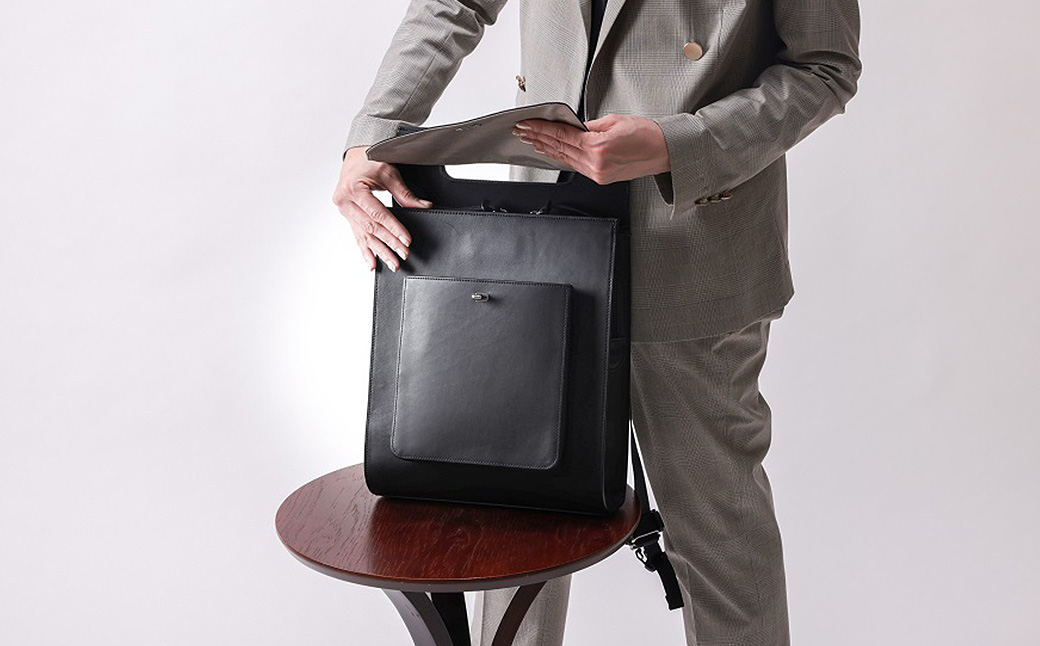 豊岡鞄 TOTTE 3WAYリュック ブラック MBC022 / 3way バッグ レディース トート ショルダー リュック 牛革 落ち着いた色合い A4サイズ収納 肩掛け 斜め掛け トートバッグ ショルダーバッグ 高級 カジュアル ビジネス