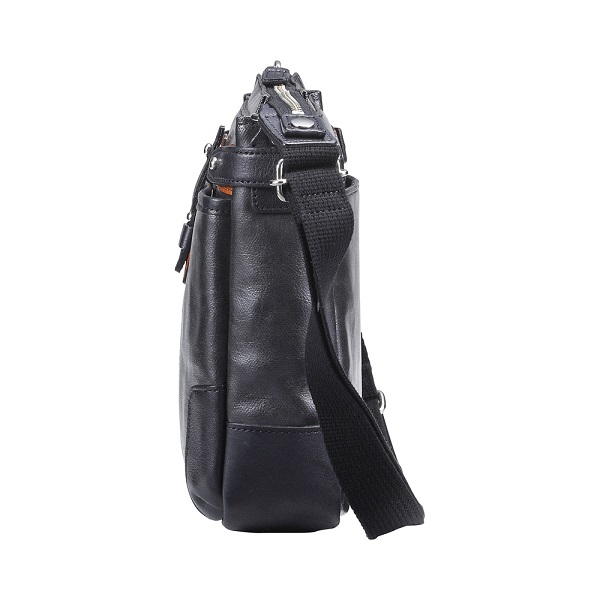 豊岡鞄　帆布PU×レザーショルダーＳ（24-170）ブラック
