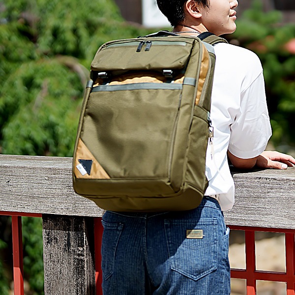 豊岡鞄　CIE BALLISTIC AIR SQUARE BACKPACK（071903）カーキ