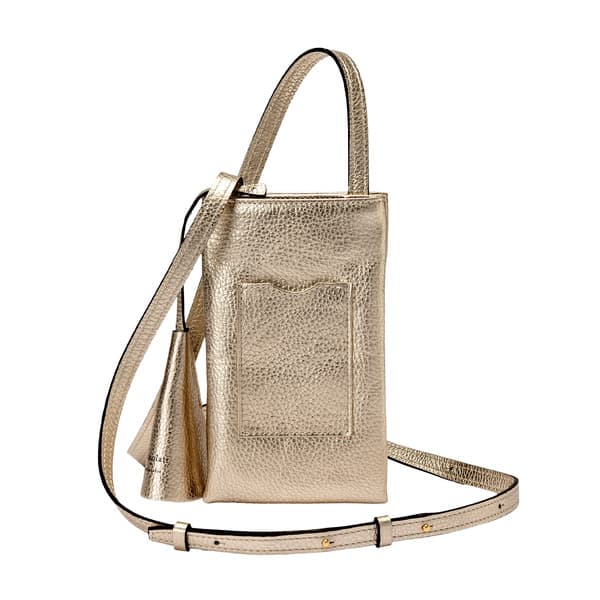 豊岡鞄 Shokolatt ショルダーポーチ 2層式 小 ゴールド