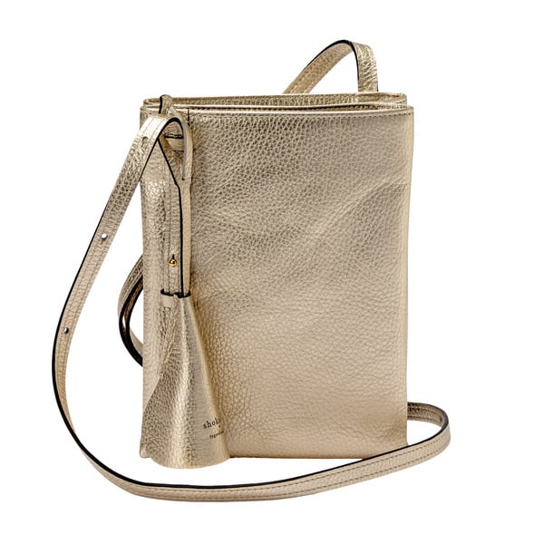 豊岡鞄 Shokolatt ショルダーポーチ 2層式 大 ゴールド