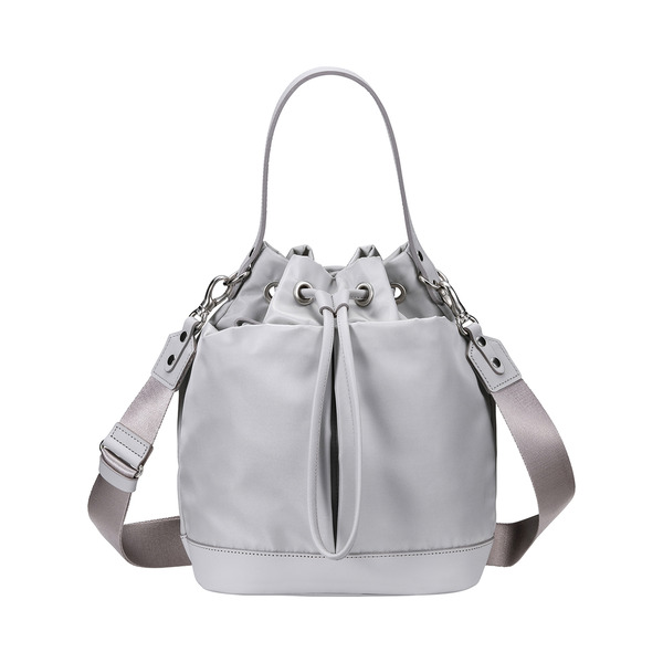 豊岡鞄 TUTUMU sacca Rich S4700RI Sグレー/ 巾着型 2WAY BAG ショルダーバッグ 手提げバッグ ショルダベルト付き レディース 高級 おしゃれ バッグ かばん カバン 鞄 グレー 灰色