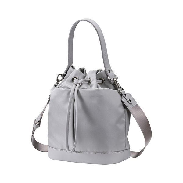 豊岡鞄 TUTUMU sacca Rich S4700RI Sグレー/ 巾着型 2WAY BAG ショルダーバッグ 手提げバッグ ショルダベルト付き レディース 高級 おしゃれ バッグ かばん カバン 鞄 グレー 灰色