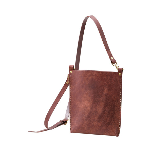 豊岡鞄 haaki Leather SDバッグ HLB101 チョコラート / KOMOREBI 木和田正昭商店 牛皮革 革 ショルダーバッグ レディース 高級 おしゃれ バッグ かばん カバン 鞄 シンプル デザイン ハンドメイド ブラウン 茶色