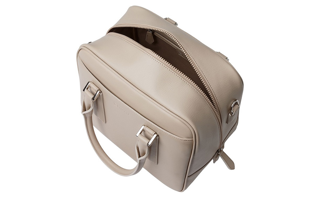 豊岡鞄 TOTTE クリークボストン ベージュ MBC024 / レディース バッグ 高級 牛革 傷がつきにくい 型押しレザー B5サイズ ショルダーベルト ポケット 底鋲 女性 かばん カバン 鞄 上品 ビジネス 普段使い