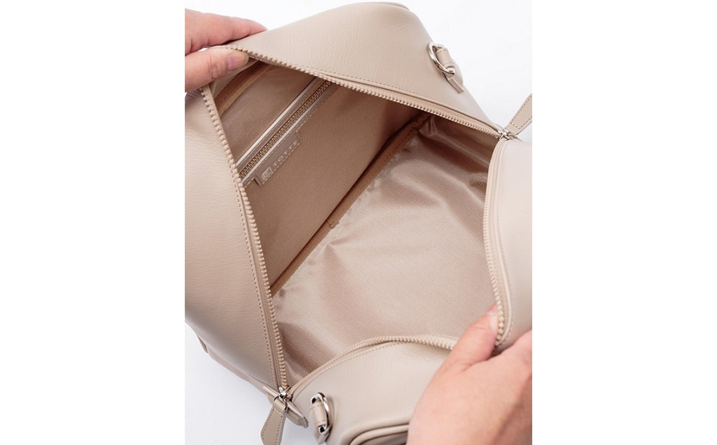 豊岡鞄 TOTTE クリークボストン ベージュ MBC024 / レディース バッグ 高級 牛革 傷がつきにくい 型押しレザー B5サイズ ショルダーベルト ポケット 底鋲 女性 かばん カバン 鞄 上品 ビジネス 普段使い