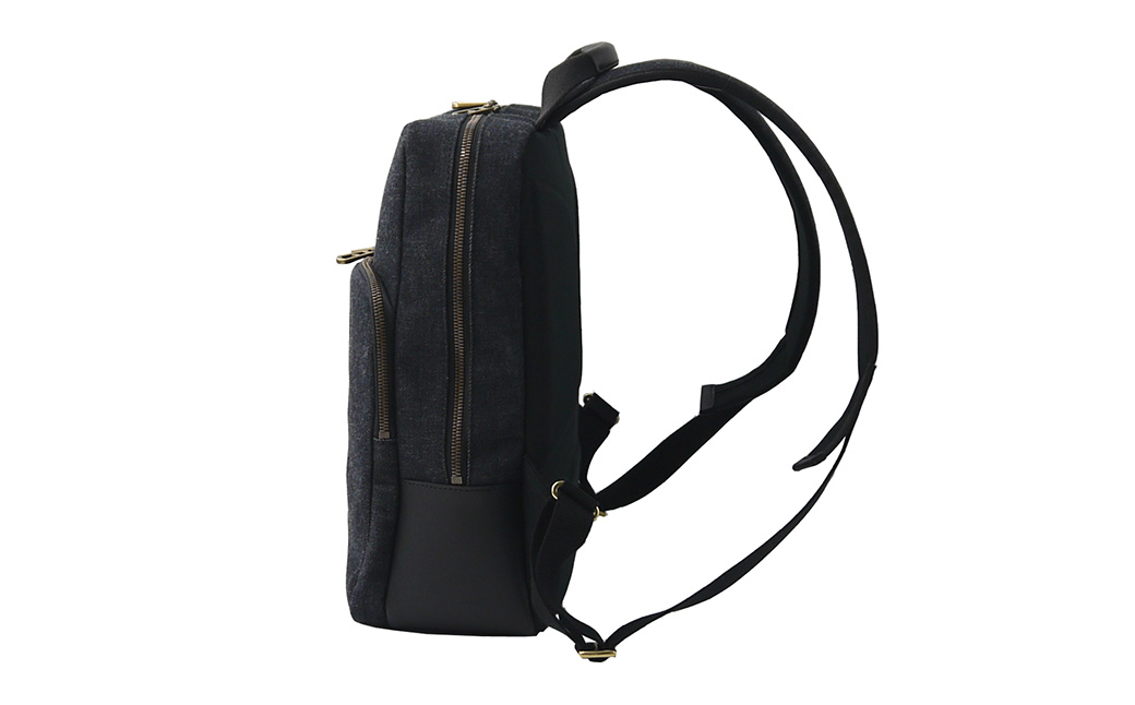 豊岡鞄 AD2502 井原デニム リュック ネイビー / デニム リュックサック A4ファイル収納対応 仕切り ポケット 自立可能 シンプル デザイン メンズ レディース バッグ カバン かばん 鞄 ALBAPIE アルバピエ 足立