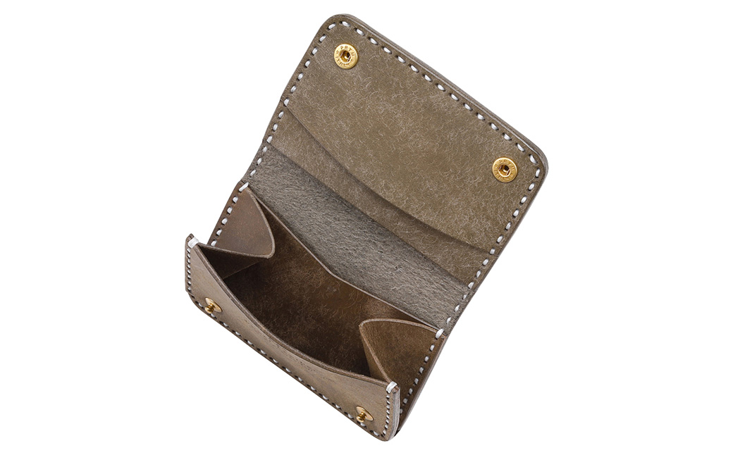 豊岡財布 haaki Leather コインパース HLW304 / グリージオ / コインケース 小銭入れ カード入れ 手のひらサイズ 財布 サイフ ブランド 牛皮革 プエブロレザー 革 メンズ レディース ハンドメイド 手作り 木和田正昭商店