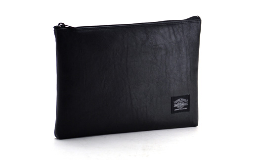 豊岡産鞄 薄マチ合皮クラッチ　小（23471-01）黒 / かばん カバン 鞄 バッグ