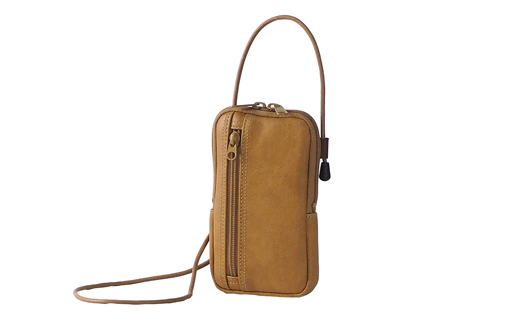 豊岡産鞄 ネックポーチ（16450-10）キャメル / かばん カバン 鞄 バッグ