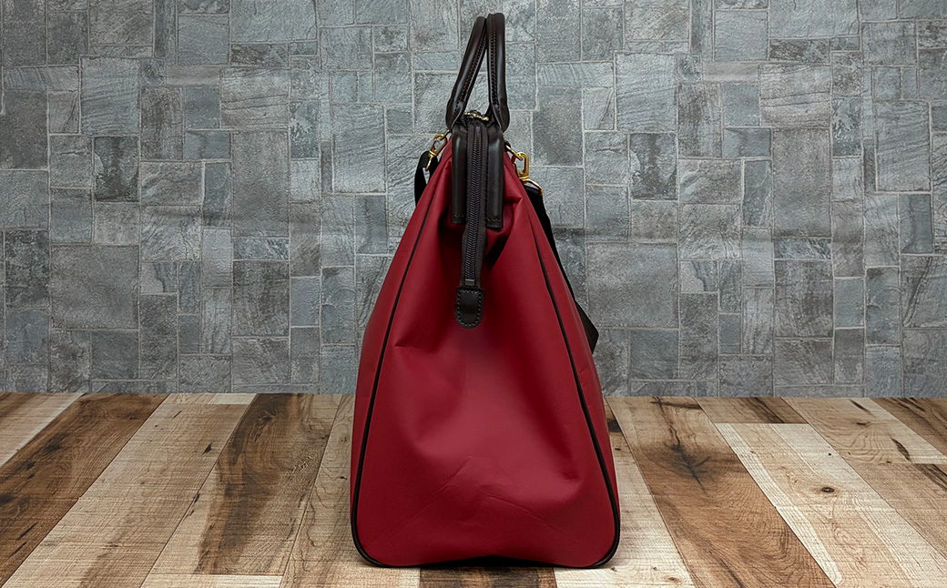 とにかく軽い！ダレスボストンS / レッド / ボストンバッグ ダレスバック 約540g 大容量 合皮 お手入れ簡単 1泊程度 旅行 出張 ジム通い かばんこみせ さくら咲くら