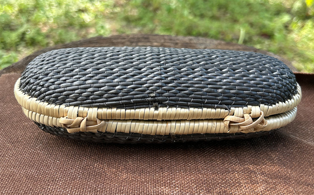 migiwa 月見草染めメガネケース / 伝統工芸品 行李編み メガネケース メガネ入れ 眼鏡 めがね 天然素材 高級 おしゃれ 和テイスト 大人 手作り ハンドメイド 日本製