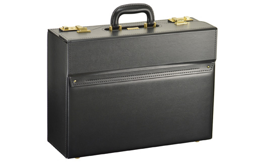 JCハミルトン　角金付４4cmマチ広パイロット（20040-01）クロ