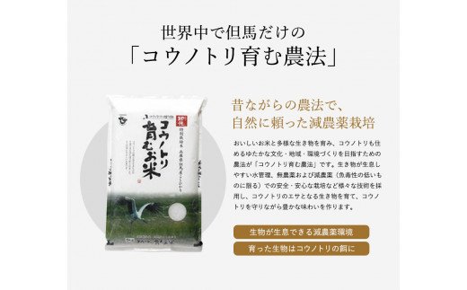 令和5年産　コウノトリ育むお米減農薬【5kg×3袋】（94-004）
