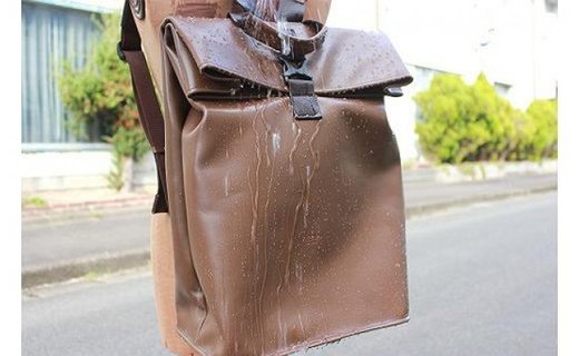 「防水革背負袋」　Waterproof leather  Backpack　（チョコ）