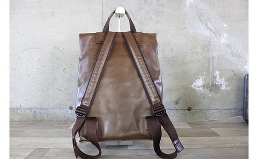 「防水革背負袋」　Waterproof leather  Backpack　（チョコ）