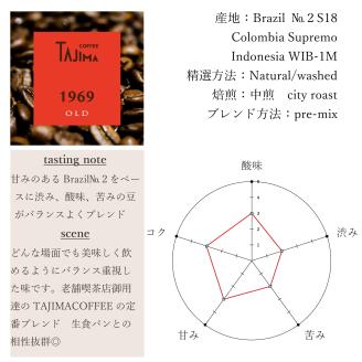 TAJIMACOFFEE  コーヒー豆ブレンドセット(200g×3)