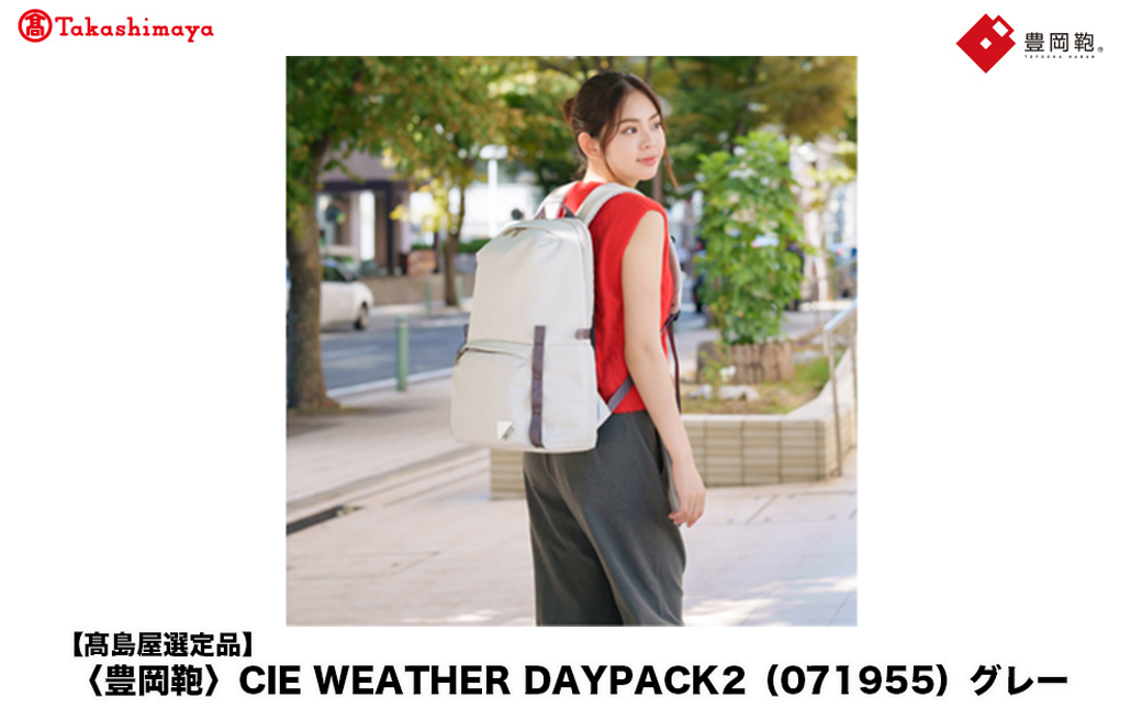 【高島屋選定品】豊岡鞄 CIE WEATHER DAYPACK2 (071955) グレー / 木和田正昭商店 リュック 軽量 撥水 ビジネス ストリート バックパック リュックサック メンズ レディース リュックメンズ A4ファイル対応