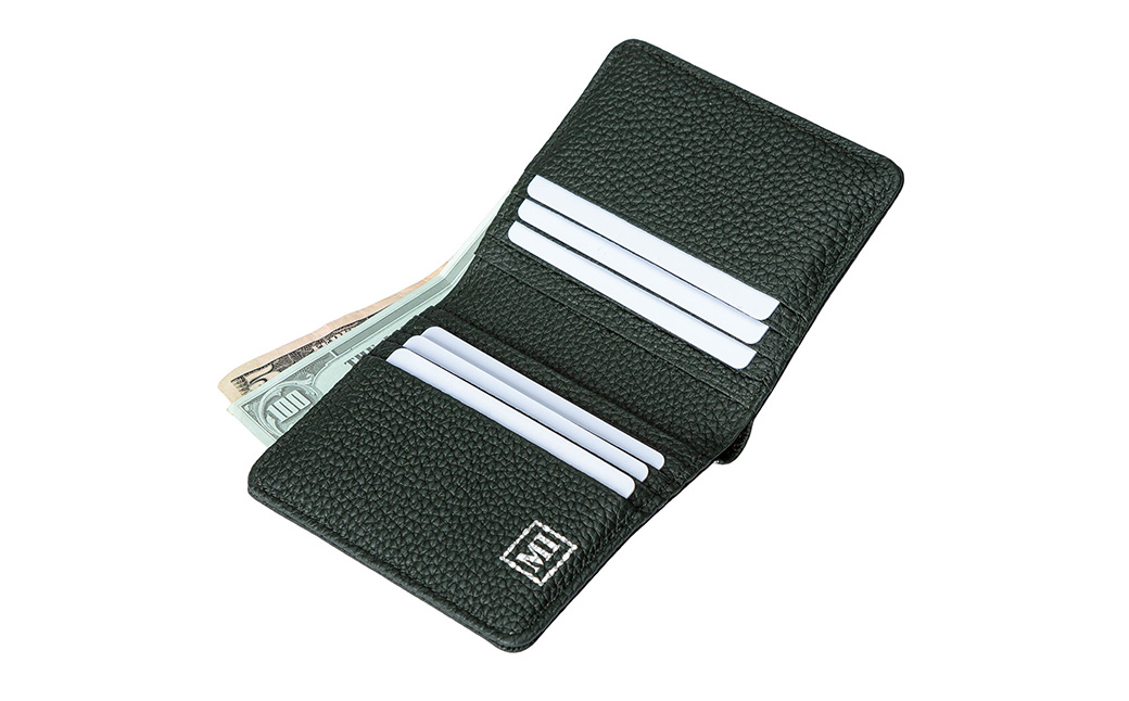 豊岡財布 2つ折りカード財布 ドイツ製本革使用 グリーン WST01 / 財布 二つ折り ウォレット メンズ レディース 革 牛革 革小物 シンプル デザイン 無地 マスミ鞄嚢