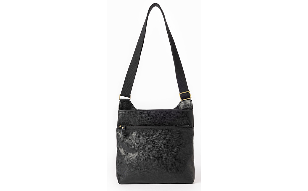 豊岡工房 軽量 牛革ボディショルダーバッグ（4383）黒 / ショルダーバッグ スリム 大容量 ユニセックス 柔らかい シュリンク牛革 メンズ レディース かばん カバン バッグ 鞄 国産 日本製 小田清株式会社