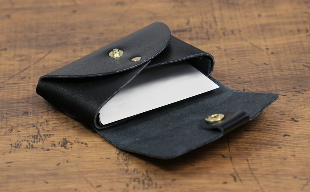 豊岡工房 縫わない名刺入れ（4397）ブラック / 名刺入れ 牛革 丈夫 耐久性 名刺ケース カードケース メンズ レディース ビジネス 革小物 国産 日本製 小田清株式会社