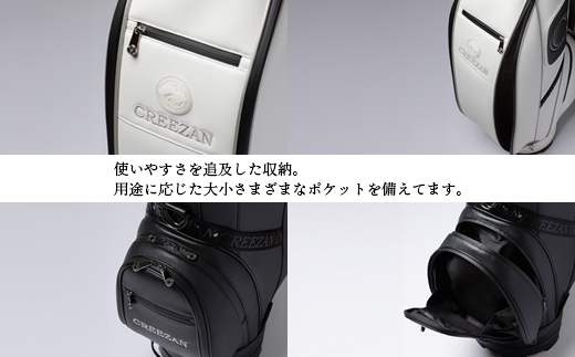 CREEZAN GOLF ゴルフバッグ クリーザンゴルフ キャディーバッグ CCGJ-018 ホワイト / キャディバッグ ゴルフ用品 メンズ レディース