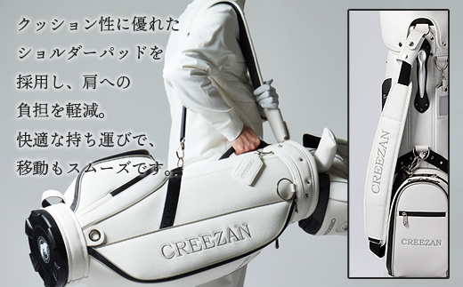 CREEZAN GOLF ゴルフバッグ クリーザンゴルフ キャディーバッグ CCGJ-018 ホワイト / キャディバッグ ゴルフ用品 メンズ レディース
