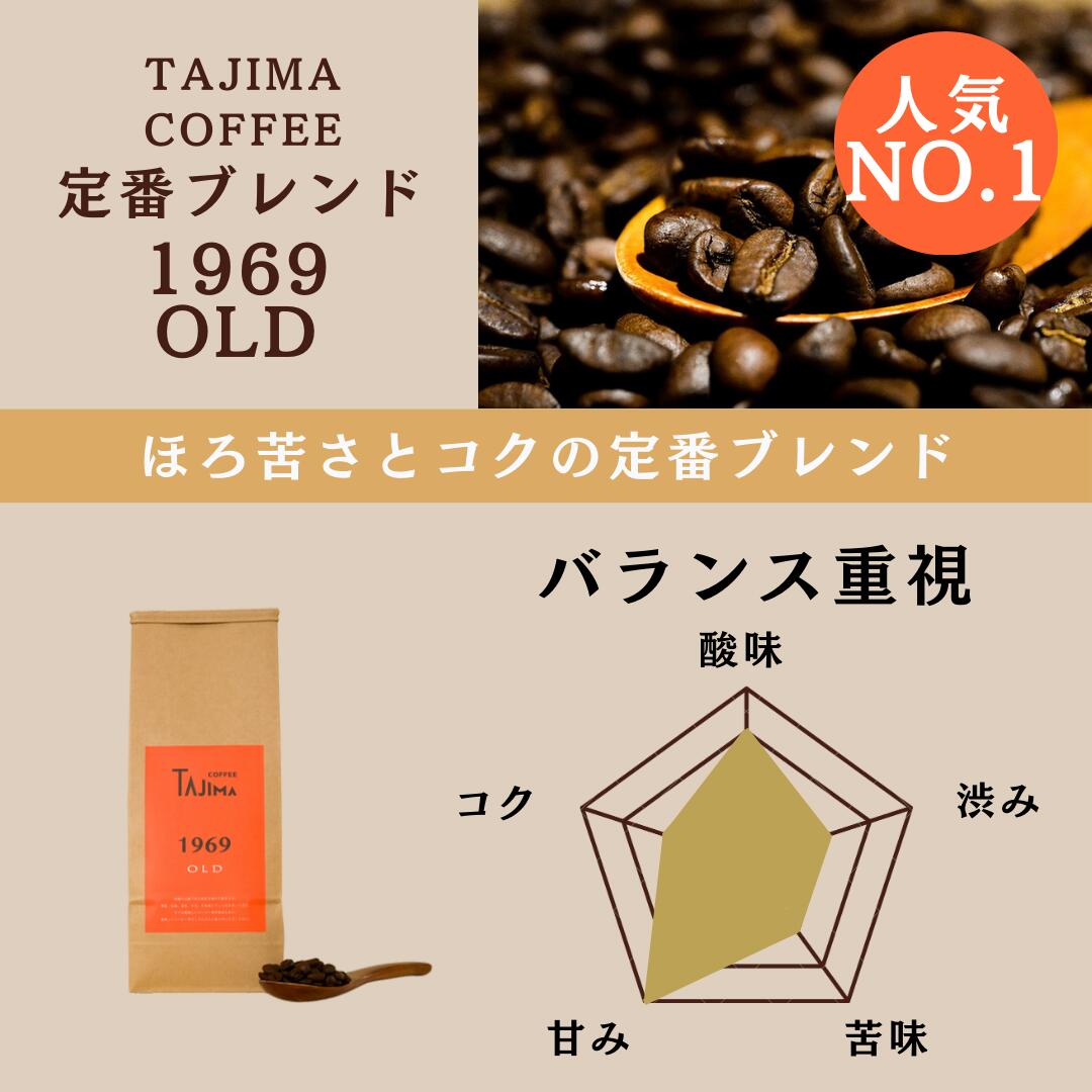 TAJIMA COFFEE 2種のブレンドコーヒーセット(200g×2) / 自家焙煎珈琲 コーヒー 珈琲 老舗 喫茶店の味 ブレンド / 豆  BRASIL70