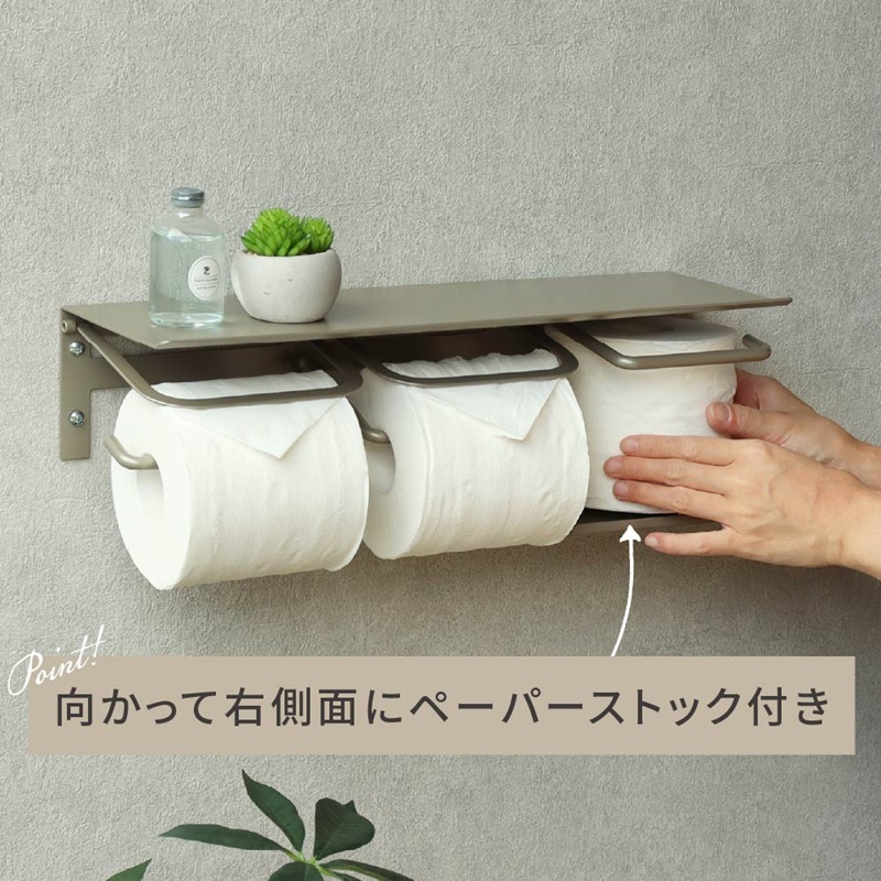 アイアントイレットペーパーホルダー Abel アベル ストックタイプ【ブラック】《 トイレットペーパーホルダー ペーパーホルダー タオル掛けバー 壁付けタイプ モダン 》【2502N16707_01】