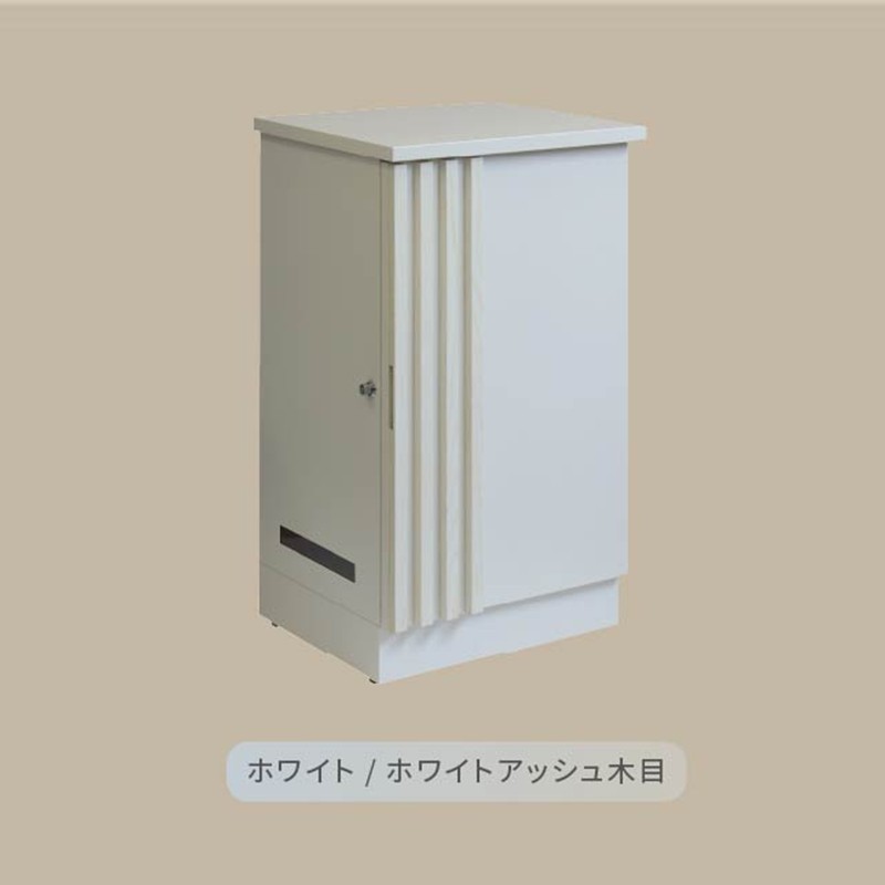 宅配ボックス Renzo レンツォ【ホワイト/ホワイトアッシュ木目】《 宅配ボックス ボックス 鍵付き 簡易組み立て 》【2506N16709_02】
