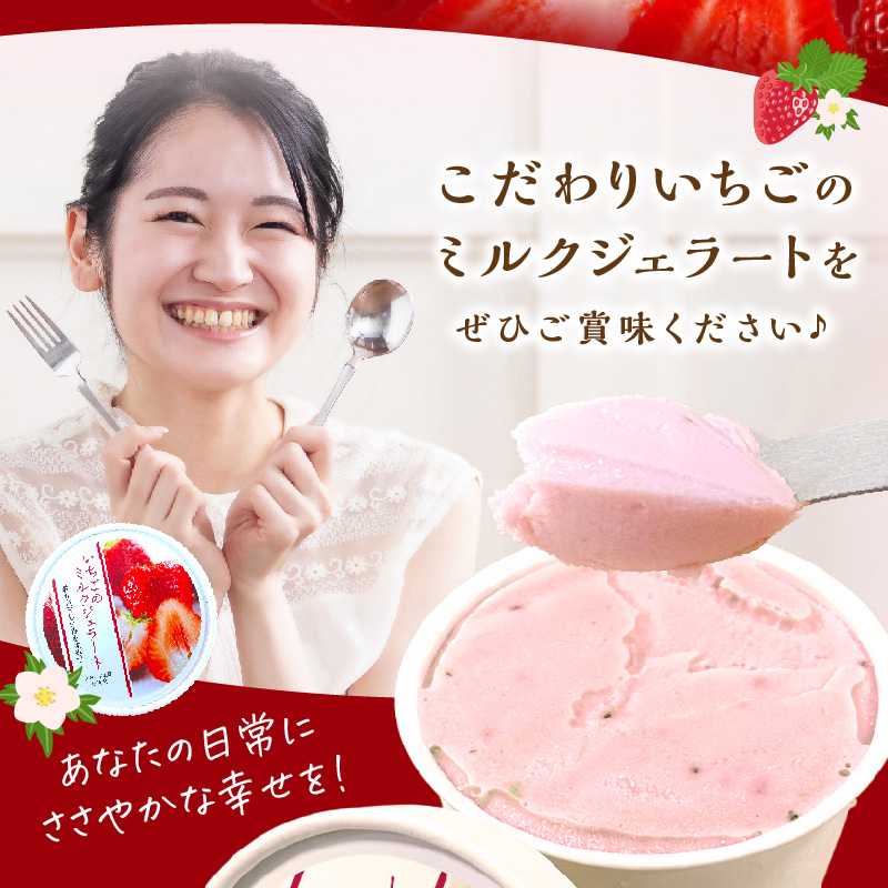 いちごミルクジェラート《 ジェラート アイス カップ いちご ミルク スイーツ 》【2501H09703】