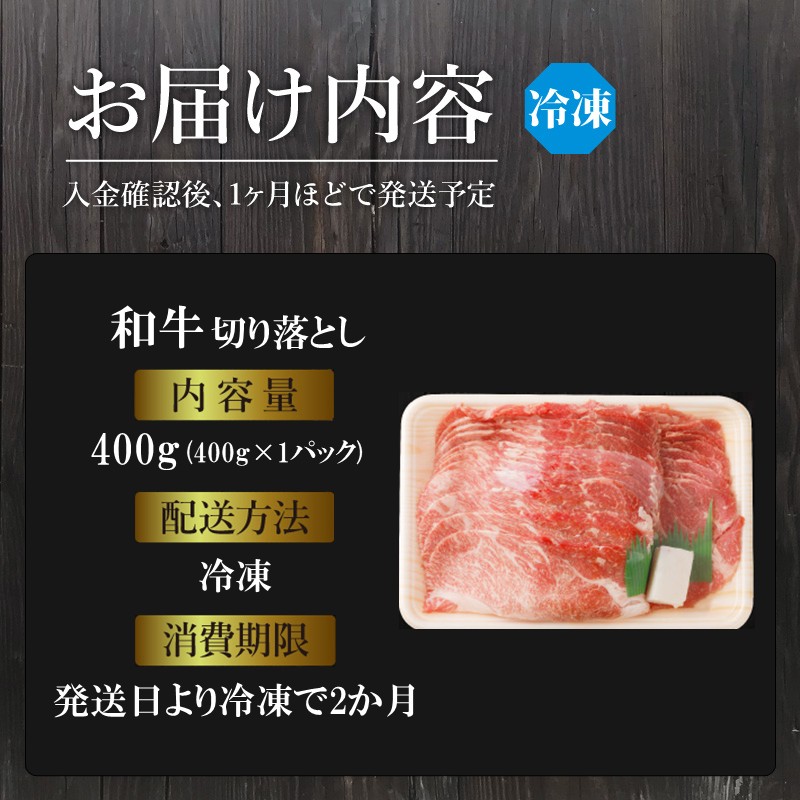 「和牛」切り落とし(400g×1パック)《 和牛 切り落とし 牛肉 小分け 肉 》【2600A00409】