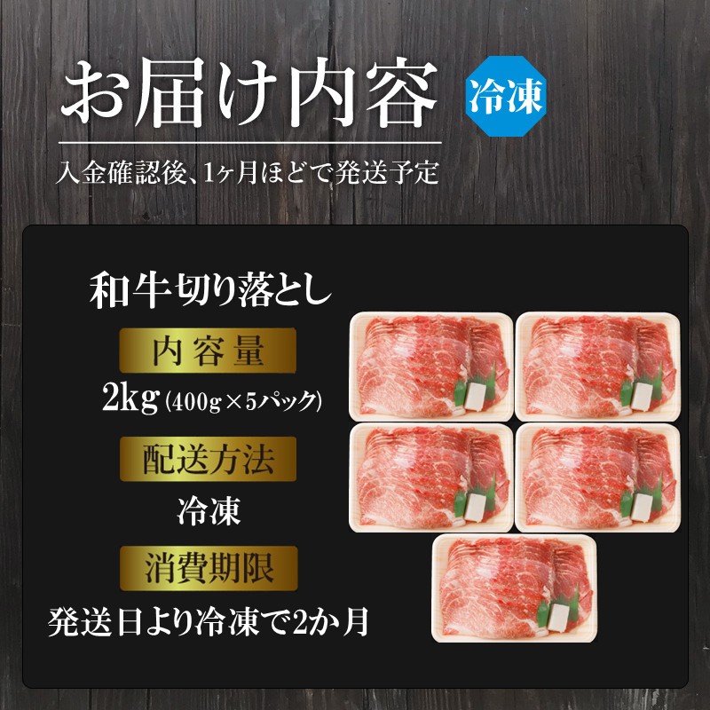 「和牛」切り落とし(400g×5パック)《 和牛 切り落とし 牛肉 小分け 肉 》【2602A00411】