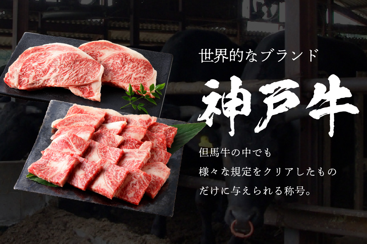 【JALふるさと納税限定】神戸牛ロースのステーキ＆焼肉セット(2人前)